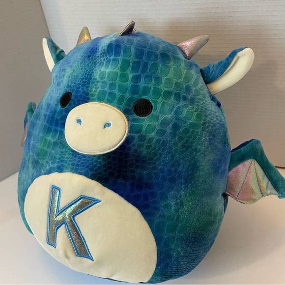 Dominic the Dragon "K" 12 inch Squishmallow Stuffed Animal Toy - Picture 2 of 11